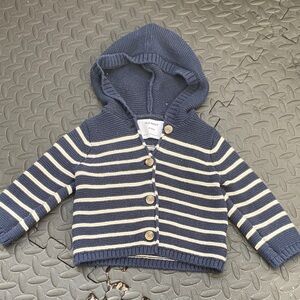 Old Navy Navy and White Striped Toddler Hoodie
